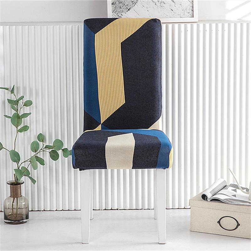 1PC Geometric Chair Cover for Dining Room Elastic Universal Seat Slipcovers for Kitchen Wedding Banquet Housse De Chaise