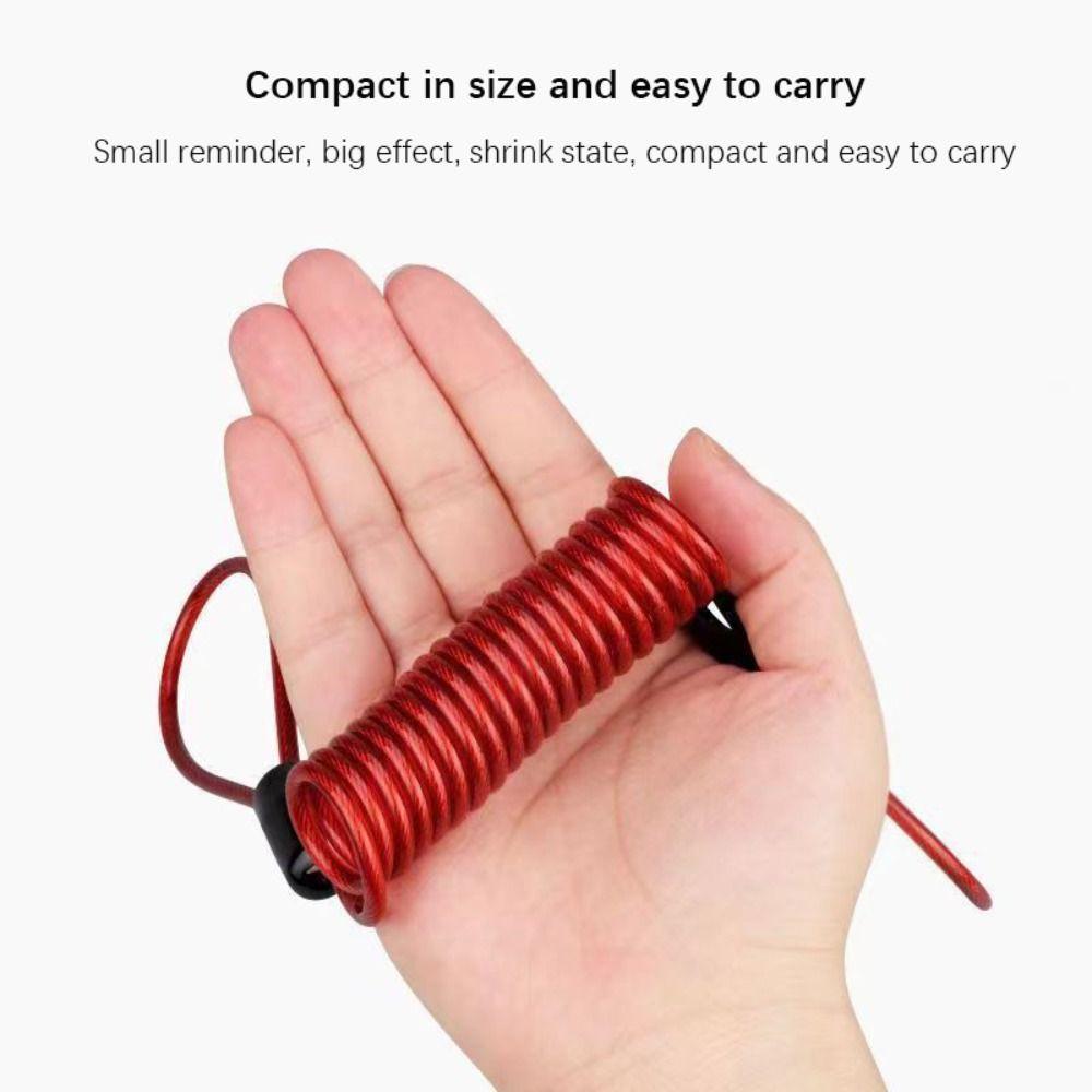 Waterproof Lock Anti-Theft Rope PVC+Steel Wire Disc Lock Spring Cable  Vehicle