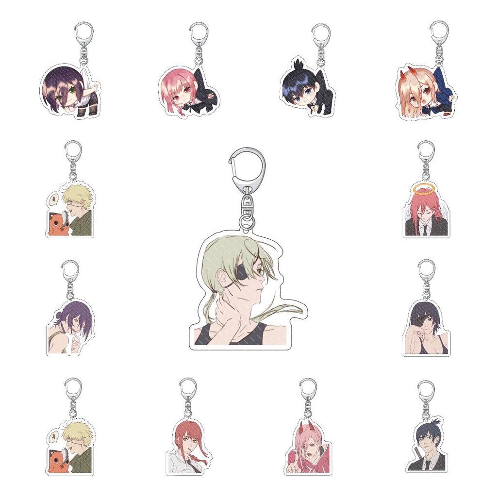 Cartoon Character Chainsaw Man Keychain A Must-have For Anime Lovers.