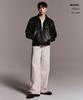Musinsa Standard Faded Synthetic Leather Drizzler Jacket [Black]