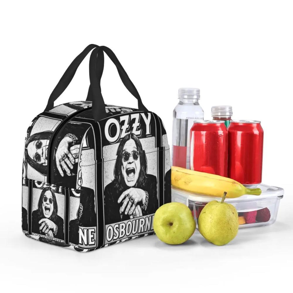 Trip Throughozzy Ozzy Osbourne Logo Insulated Lunch Bag for Kids School Cooler Thermal Food Box Tote Lunch Boxes Container