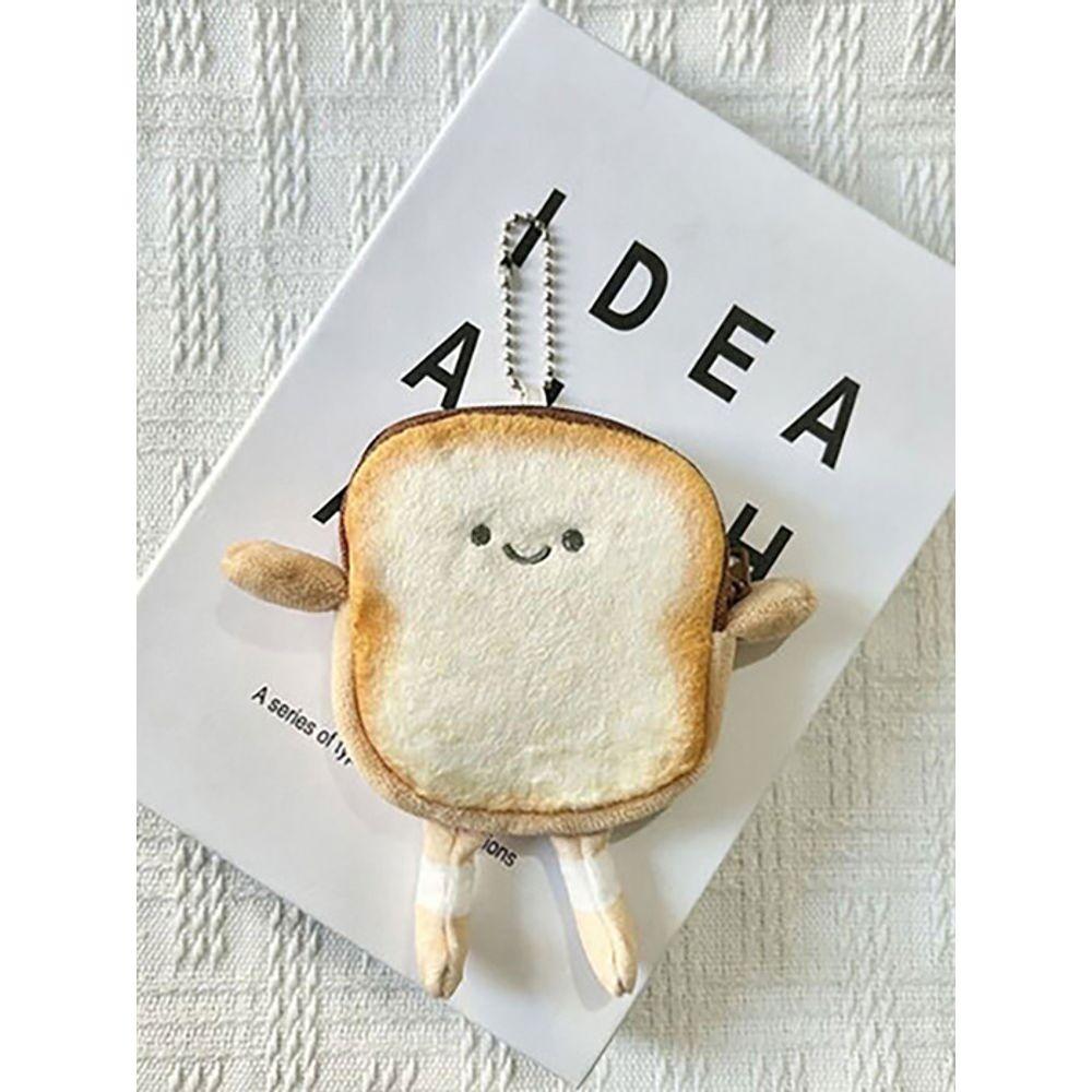 Briskstyle Lächeln Brot Puppe Airpod Münzbörse Schlüsselanhänger Schlüsselring