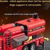 1:50 Smoke Exhaust Fire Truck Water Tank Car Model Toy Doors Opened Pull Back Models Sound Light Cars for Boys Festival Gifts