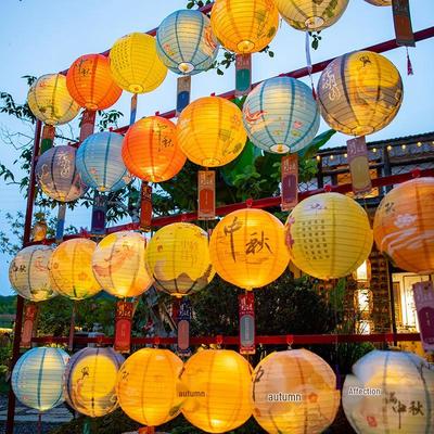 Chinese Luminous Flower Lanterns for Mid-Autumn Festival and National Day Decorations
