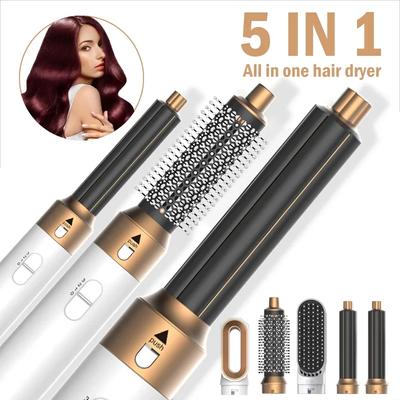5-in-1-Haartrockner-Kamm-Set, professioneller Heißluft-Styler zum Locken, Glätten und Volumengeben zu Hause