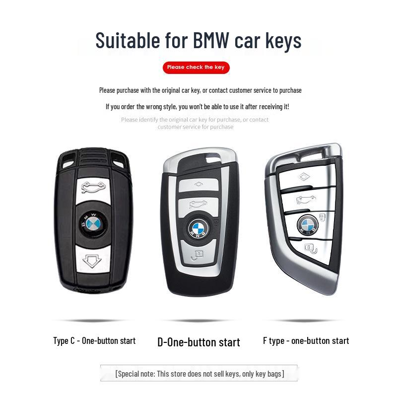 BMW Key Case for X3, X5, X1, New 3 Series, I3, 5 Series, 325li, 530, Ix3 with Gradient Shell Buckle.