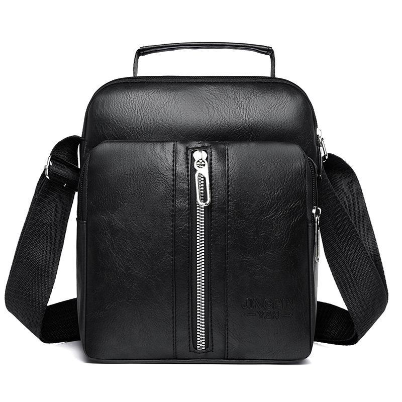 New men's simple casual and durable shoulder bag large capacity multi-pocket waterproof messenger bag