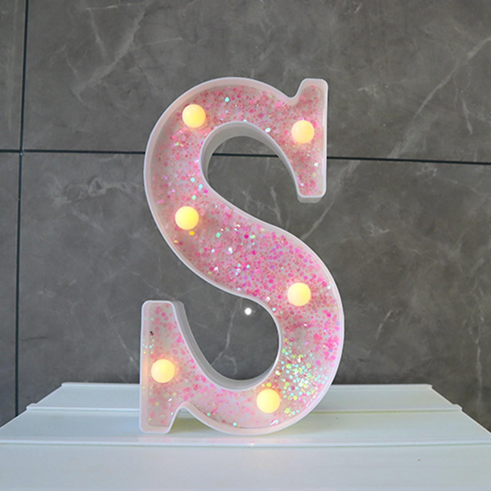 

Светящиеся розовые буквы, блестящие буквы алфавита, знак на батарейках для ночника, вечеринки по случаю дня рождения, свадьбы, подарки для девочек, домашний бар, рождественские украшения One Size