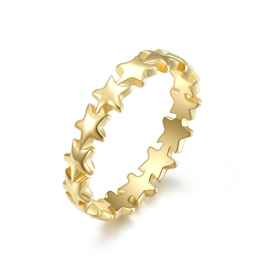 2026 Five-pointed Star Stackable Ring Ring Women s Niche Personality Wear Tail Ring Hand Jewelry 5#