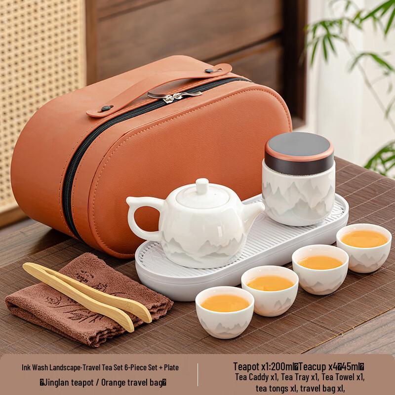 Portable Ceramic Gongfu Travel Tea Set