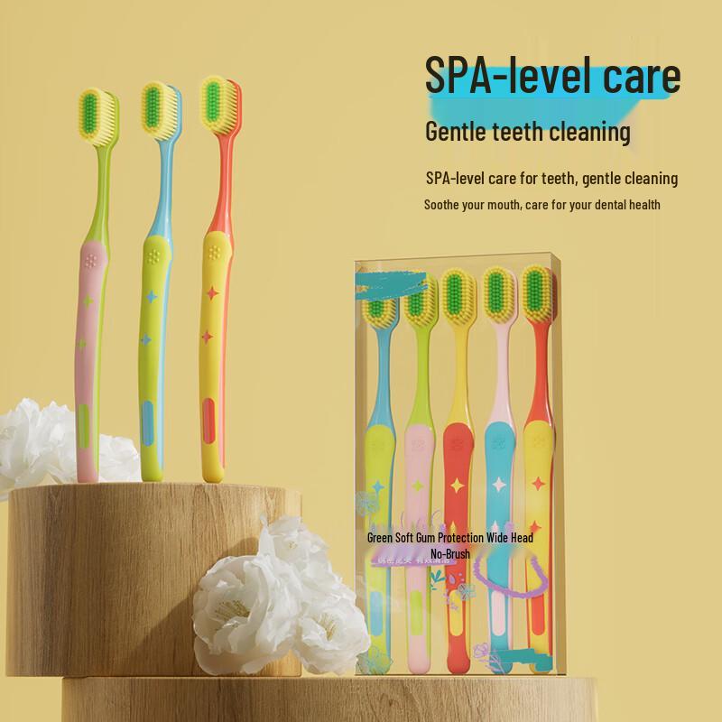 Meike Macaron Wide-Head Soft Bristle Adult Toothbrush