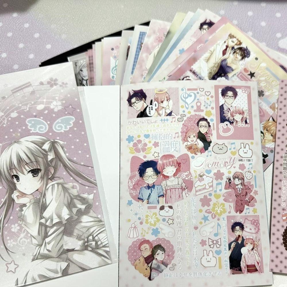 New Japanese Style Sticker Book Pink Cartoon Diary Sticker DIY Gift Scrapbook Sticker Stationery Supplies