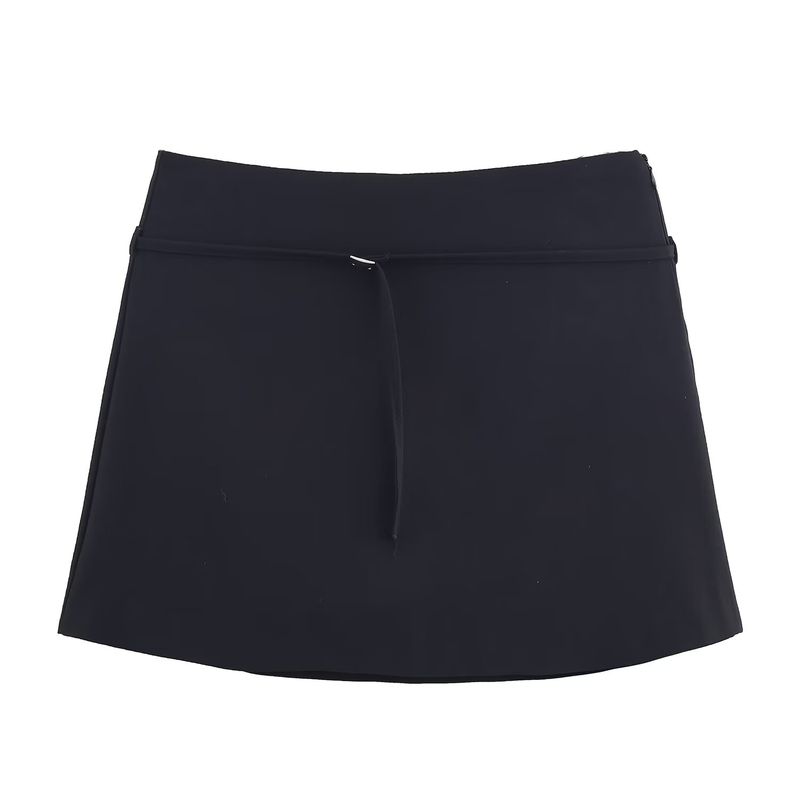 Za Autumn New Arrivals Women's Clothing Zr European and American Style Foreign Trade Fashion Versatile Belt-Decorated Mid-Waist Skirt Pants 4661522