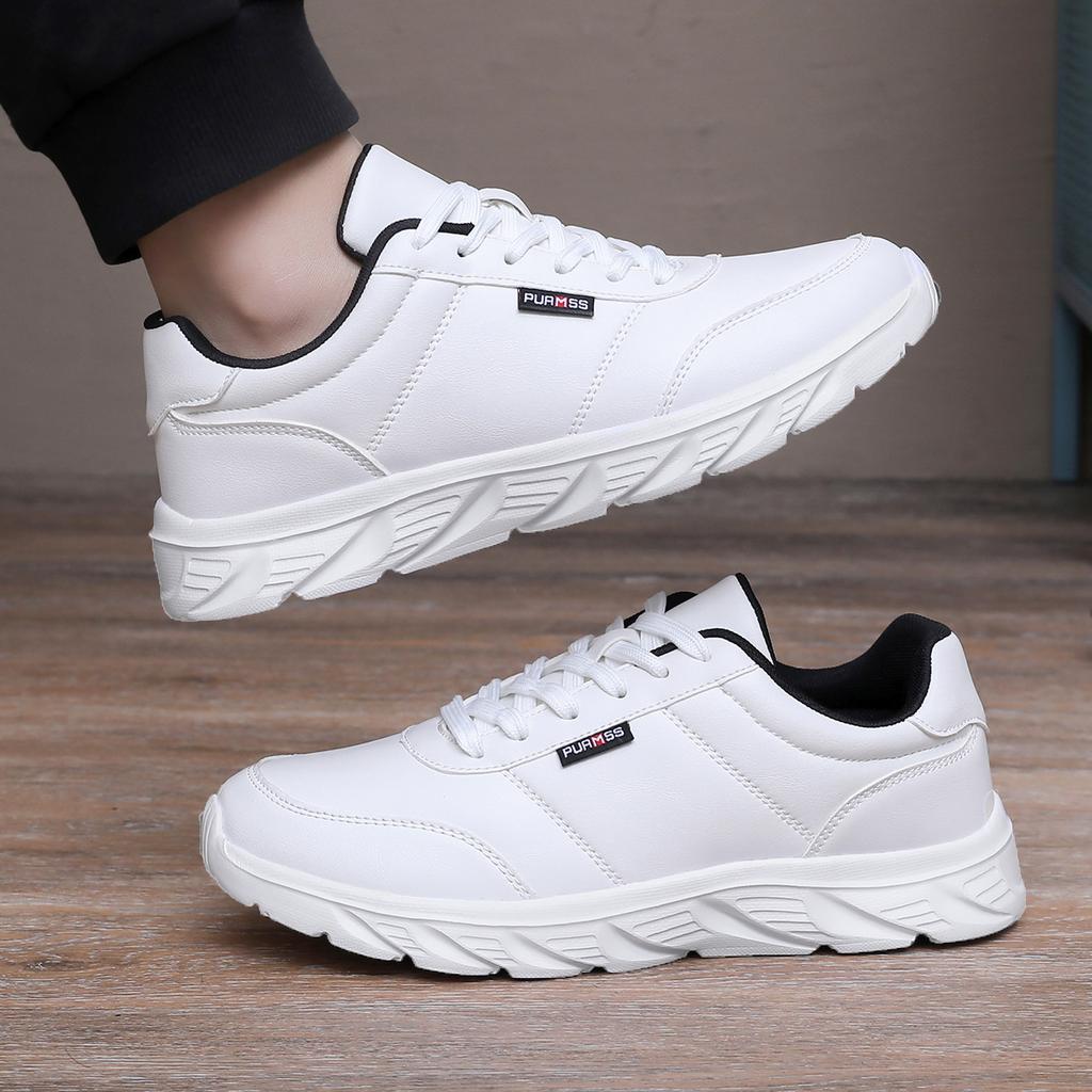 Fashion Men's Sneakers Sports Casual Shoes Leather Outdoor Men Walking Shoe Four Seasons Soft Bottom