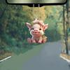 Pig Playful Acrylic Car Charm Whimsical Cartoon Accent Enhances Vehicle Decor With Unique Style