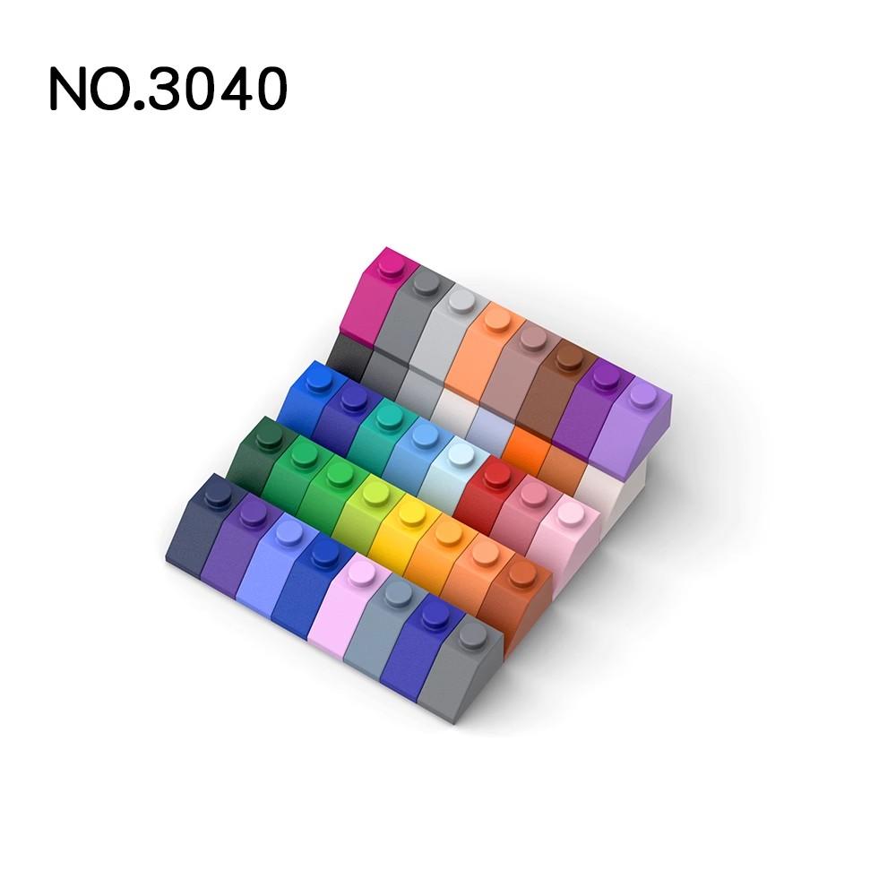 20Pcs   MOC Parts 3040 Slope 45° 2 X 1 Compatible Bricks DIY Assmble Building Blocks Particle Kid Puzzle Brain Toy Gift