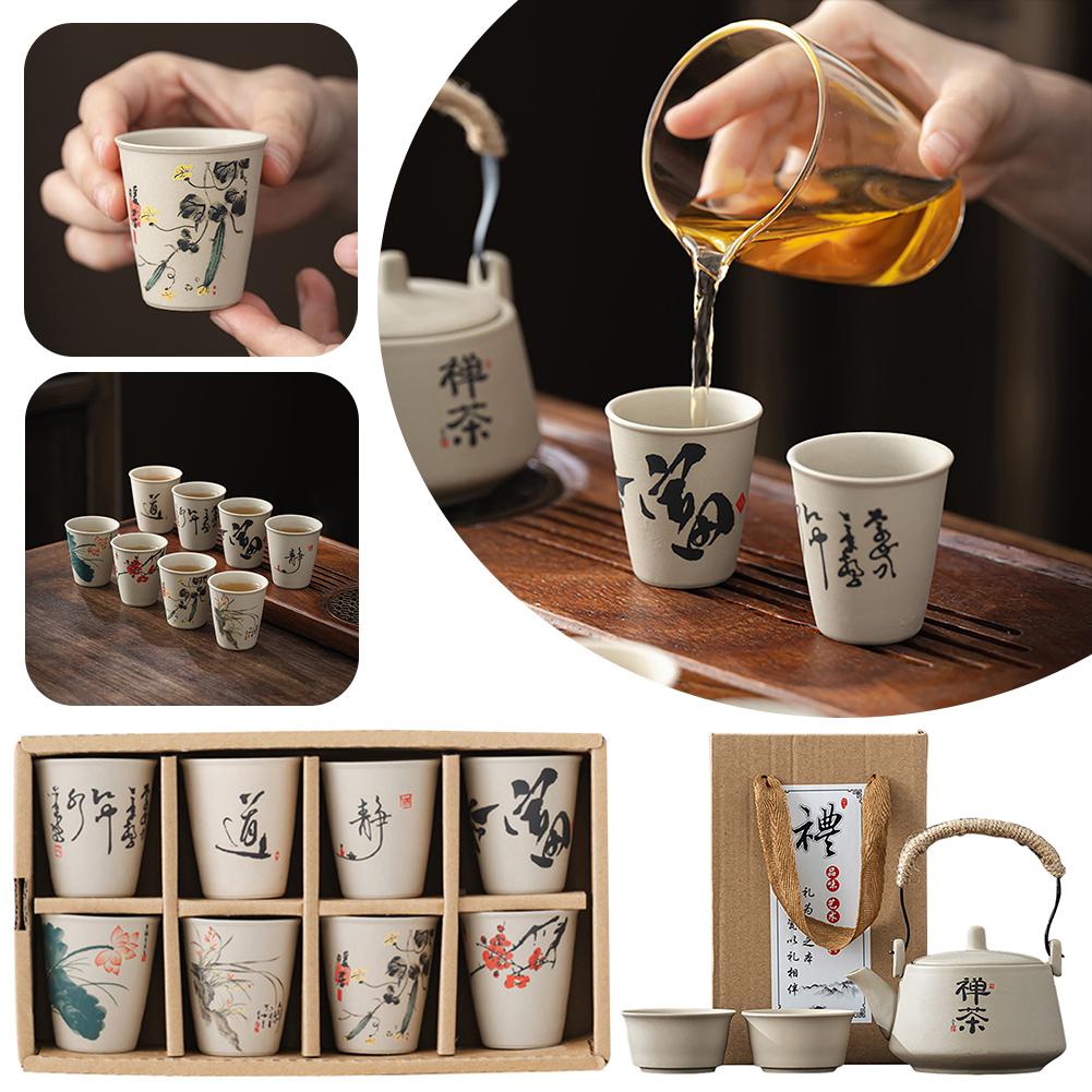 Retro Old Pottery Ceramic Teacup Premium Quality Ceramic Craftsmanship For Chinese Traditional Gongfu Tea Ceremony