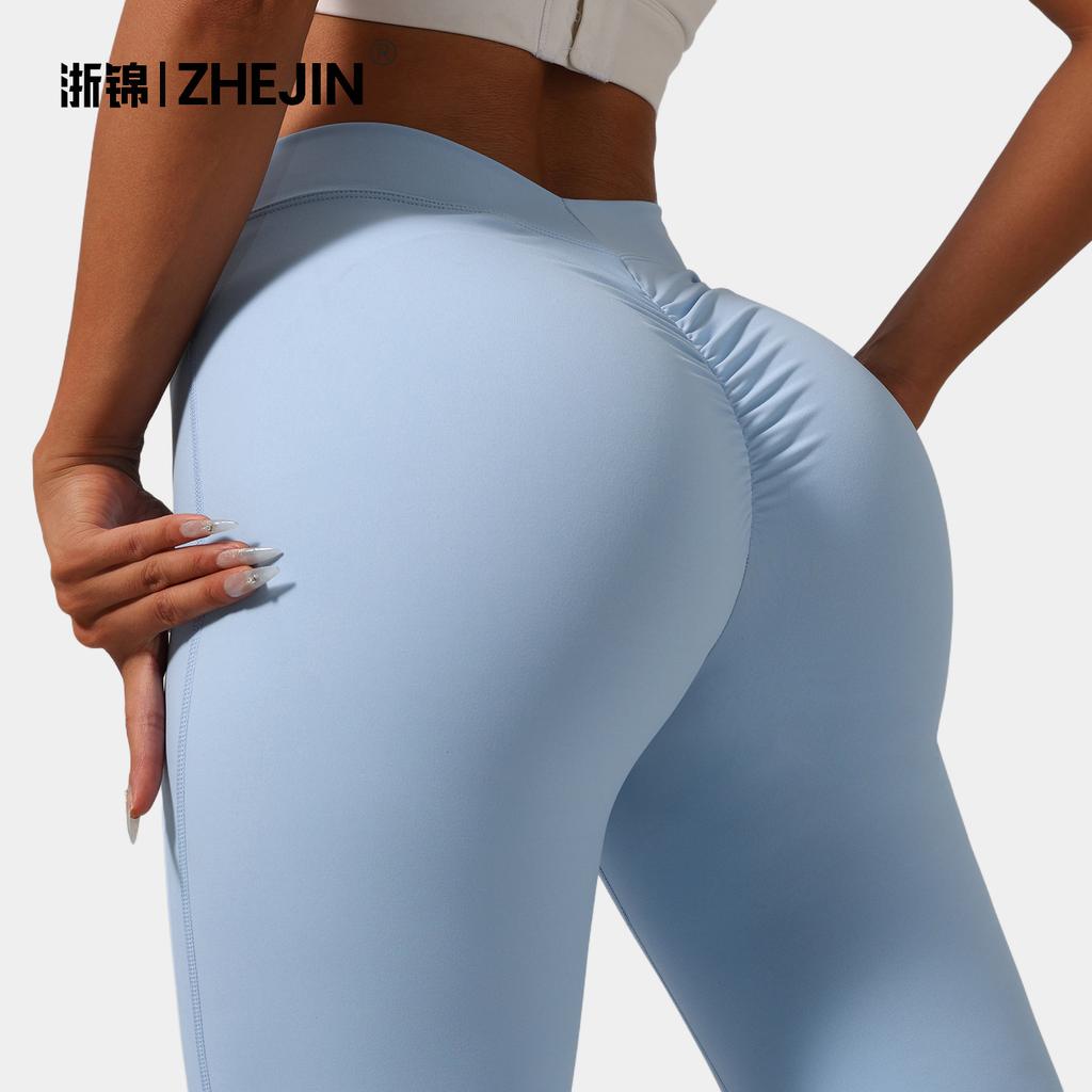 Sports Style High Waist Peach Flared Pants Women's Yoga Pants Hip Lift Peach Hip Sports Trousers