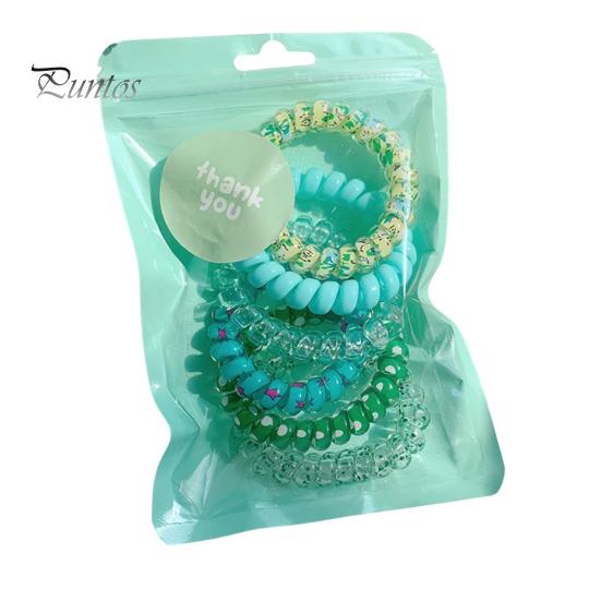 4/6 Stück Haarseile, wasserdicht, Telefonkabel, Haargummis, zum Schwimmen, Baden, kleine dehnbare Haarringe, Pferdeschwänze, Dutts, Haarband