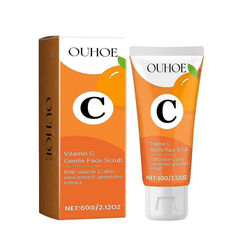 Vitamin C Gentle Face Scrub, Softens & Smooths Skin with Vitamin C, Vitamin C & Turmeric Facial Scrub Brightening Face Body