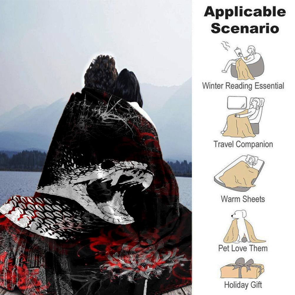 Gotische Schedel Print Flanellen Deken Hoge Kwaliteit Warm Comfortabel Deksel voor Alle Seizoenen Perfect voor Cadeaus Huisdecoratie