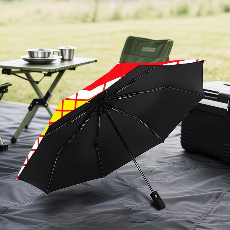 1PC Soccer Player Printed Umbrella Folding Umbrella, Automatic Umbrella 8-Frame for Travel, Camping Fan Gifts Christmas Gifts