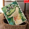 Pearl painting diy sticky diamond creative cute green crocodile alligator animal diamond painting kit living room hanging painting