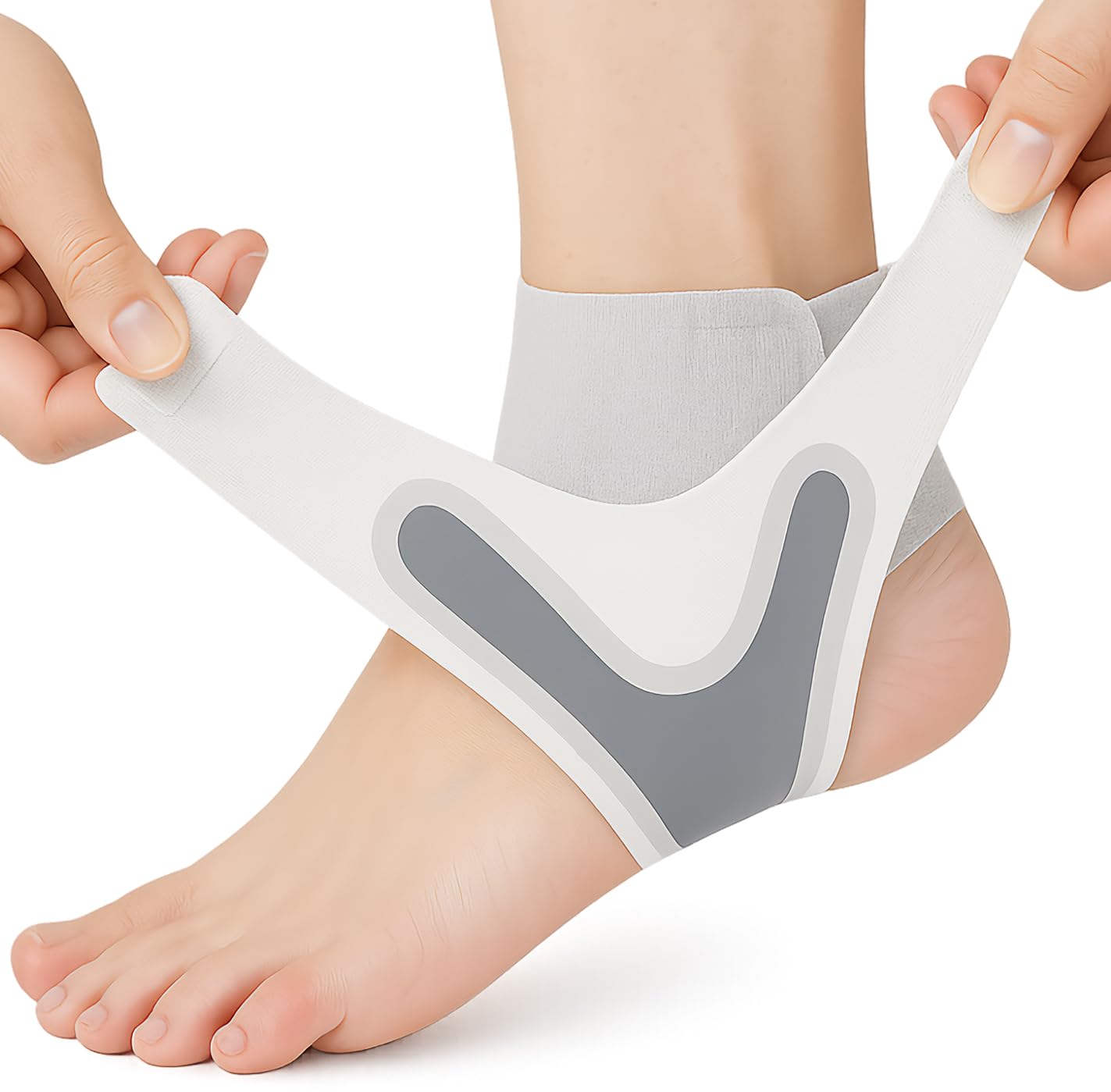 

RELAXEE Ankle Support by Judo and Stretchy for Arch and Everyday Use Left [Recommended Therapists] Thin, Breathable, Sports, Sprains, Support, (Gray, серый