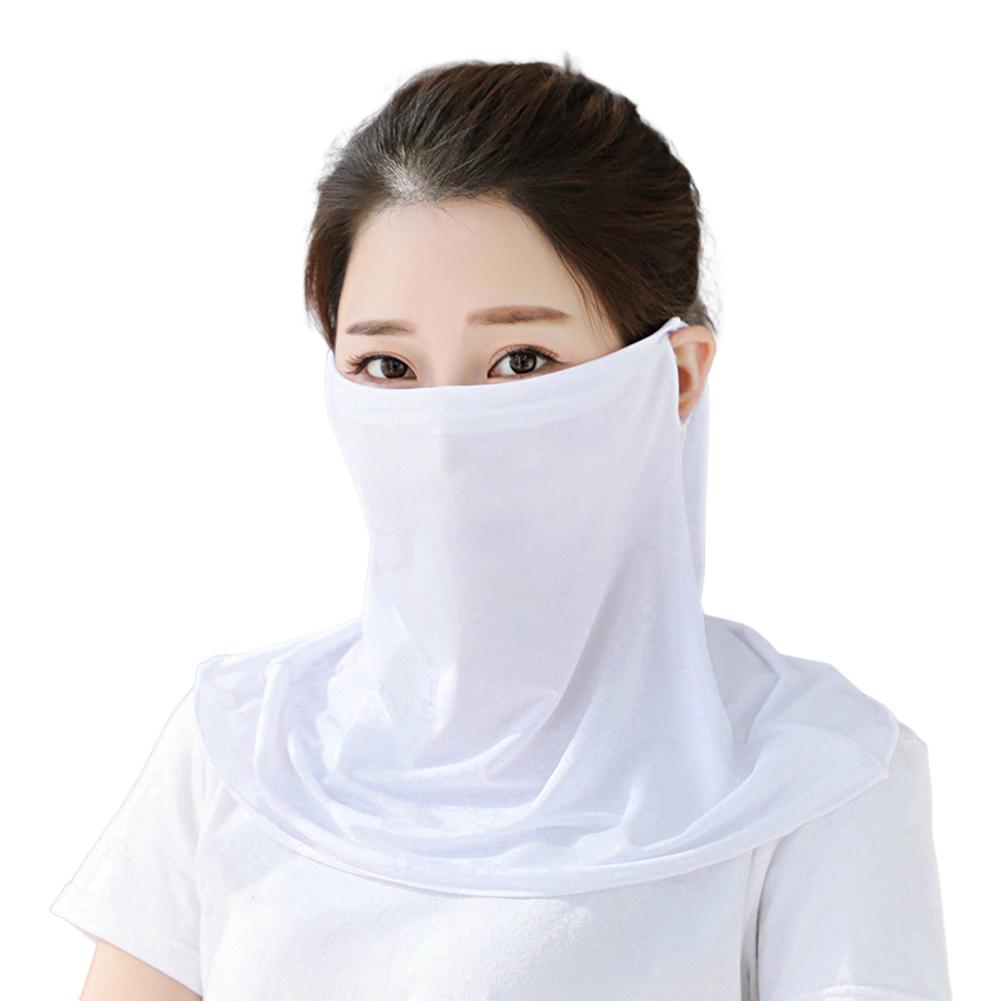 Unisex Face Mask Breathable Ice Silk Full Face Sun Protection Mask Anti Ultraviolet Thin Portable for Summer Outdoor Activities