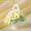 Keramik-Simulations-Blumenkorb-Ornamente Handgefertigte Mini-Blumenkörbe Kreative Kaffeetisch-Wohnzimmer-Tischdekorationen