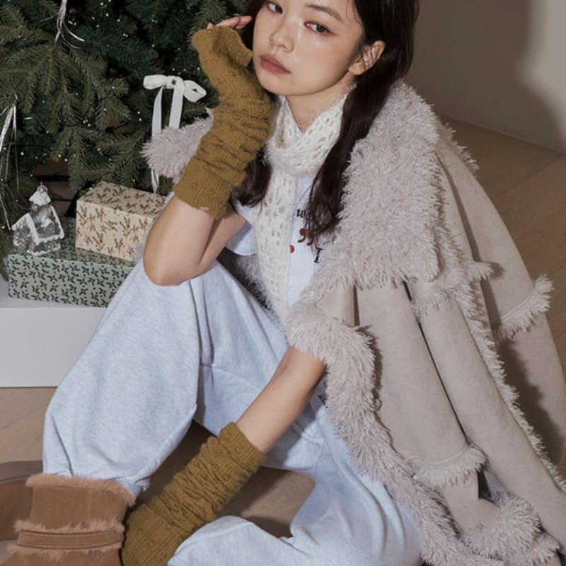 LOTS YOU lotsyou_Heart 2way Warmmer Olive