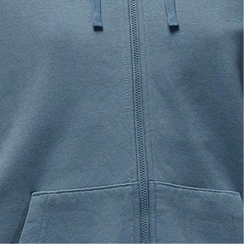 Jordan Solid Color Logo Zip-Up Hoodie Women Tops Blue DZ3360-031