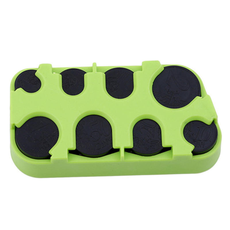 Euro Coin Dispenser Storage Coins Purse Wallet Holders Storage Box Plastic Dispenser Car Decoration Supplies Easy Accessibility