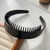 Women Headband Extra-Wide Anti-Slip Teeth Plastic Hair Hoop Strong Fixation Hairband Washing Face Hair Accessory