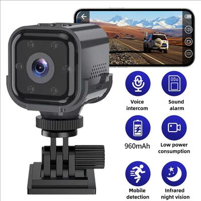New 1080P WiFi Mini Camera Remote View Sound Alarm Night Vision 960mAh Ultra Long Standby Mobile Detection Security Camera For Cycling