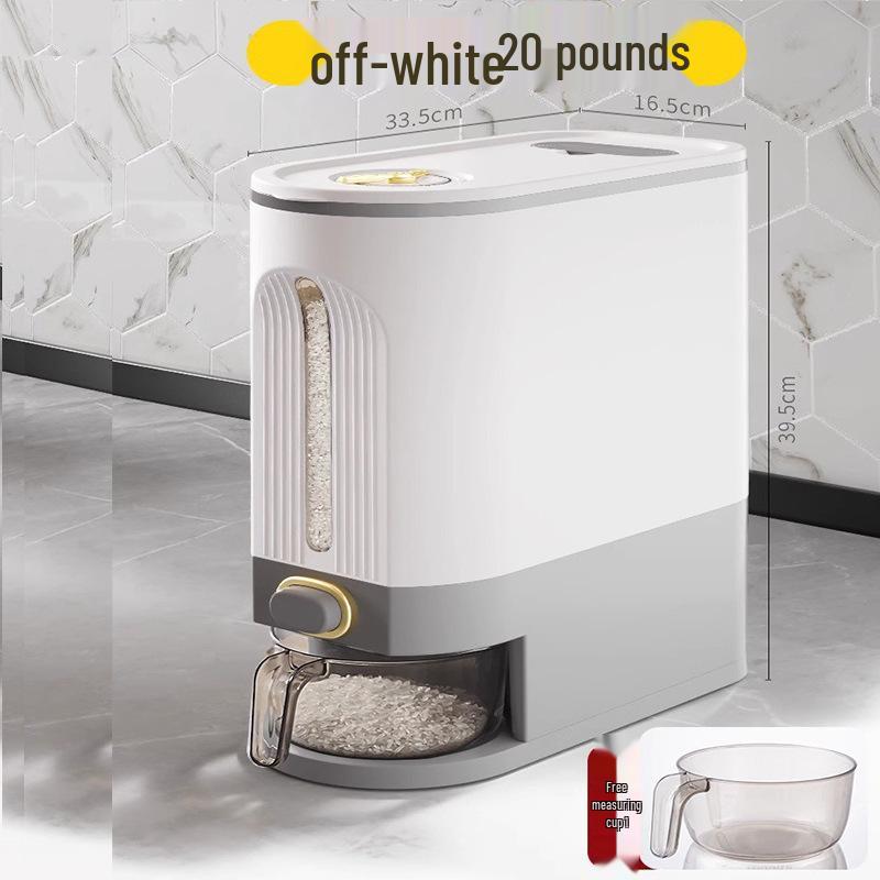 20 Jin Sealed Rice Storage Bucket: Insect & Moisture-Proof, Food-Grade, High-End Home Use Container