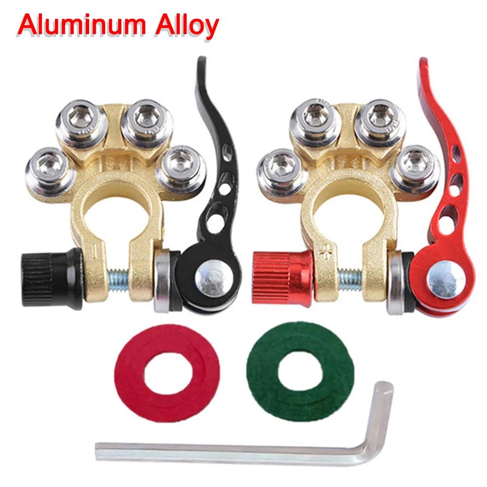 

Professional 12V SAE/JIS Type A Battery Terminal Clamps - 4-Way Quick Release Disconnect with Anti-Corrosion Alloy (2-Pack)