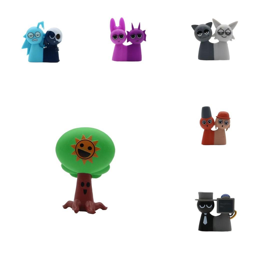 Incredibox 12pcs Sprunki 3 Mutant Conjoined Figures Game Doll Peripheral Model