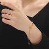 Titanium Steel Gold Plated Yoga OM Symbol Pendant Necklace Box Chain Bracelet Set Fashion Unisex Jewelry