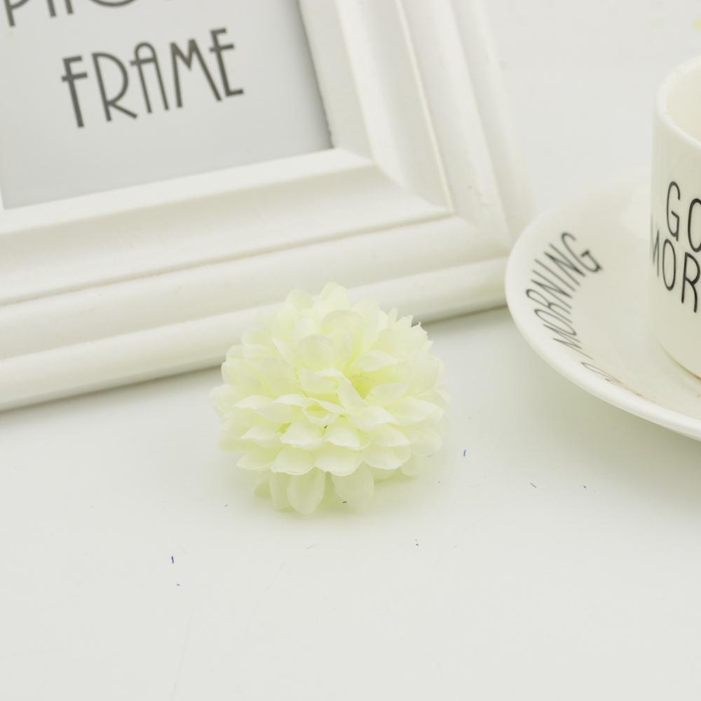 5CM 10pcs Multi-Layer Silk Chrysanthemum Heads Artificial Flowers Cheap for Home Wedding Decoration Diy Wreath Bride Bouquet
