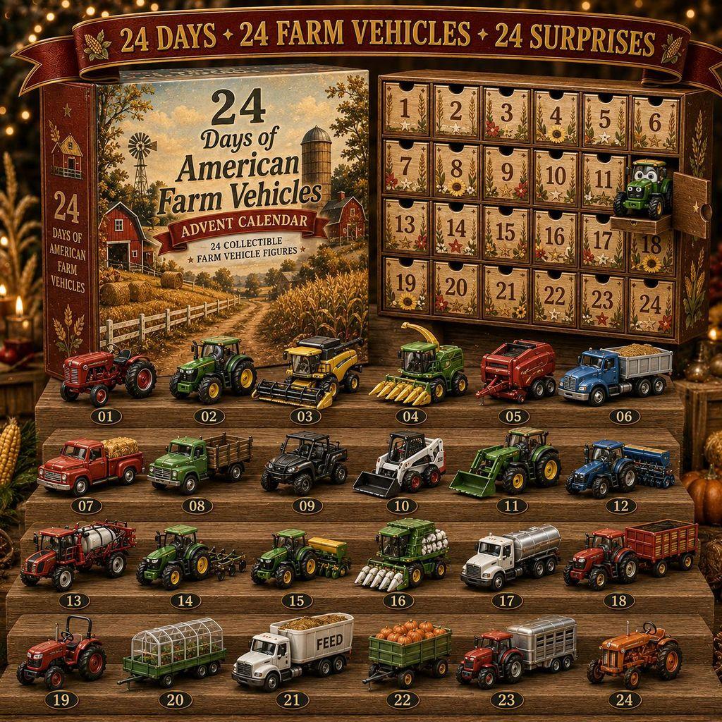 Transportation Advent Calendar With Acrylic Material For Holiday Gift And Kids Play