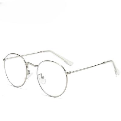 Blue-light-proof Flat Mirror Can Be Equipped with Metal Frame Goggles for Men and Women with Short-sighted Glasses with Round Frames.