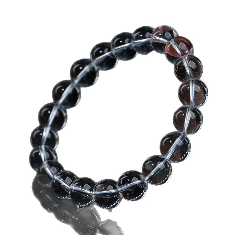 Hongchu Crystal Natural East China Sea Old Material Round Bead White Crystal Bracelet Old Mine White Crystal Bracelet Loose Beads