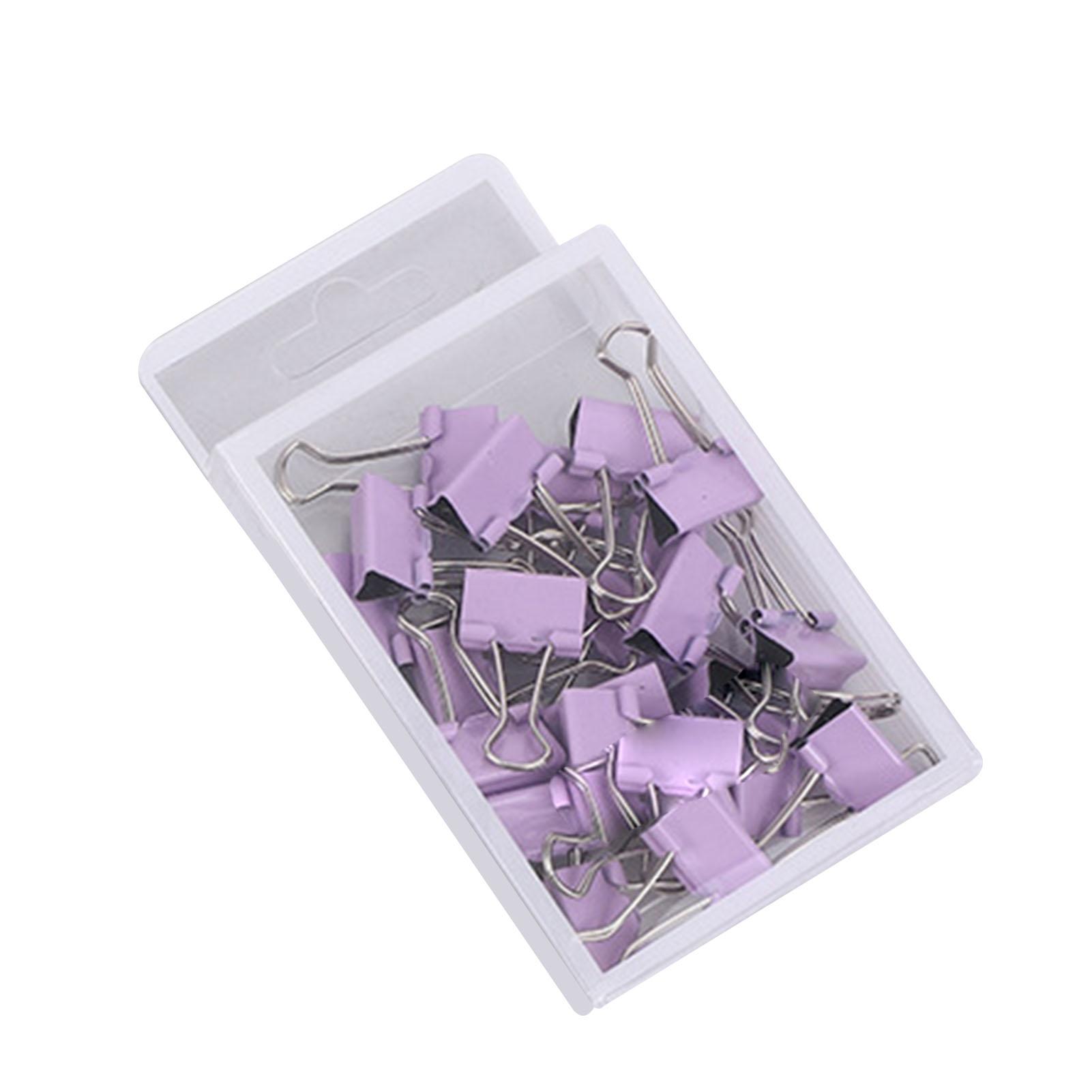 

25 шт. Зажимы для бумаги Предотвращают деформацию Многофункциональные металлические зажимы для бумаги Офисные зажимы для школы фиолетовый