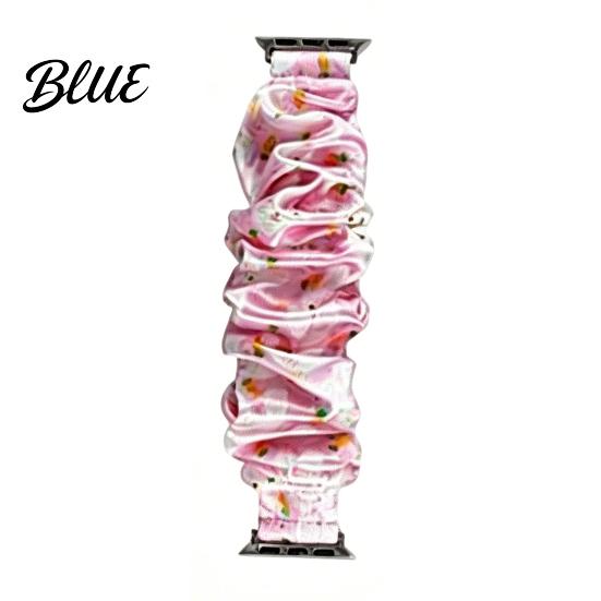 Cute Print Watch Strap Elastic Scrunchie Band Scrunch Fabric Stretchy