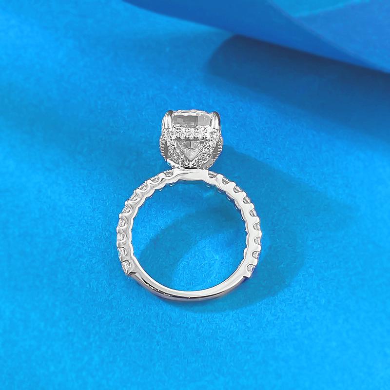 Xiancan S925 Sterling Silver 5 Carat High Carbon Diamond Ring - European & American Style