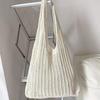 Knitted Handbags Beach Bags Lightweight Students Shoulder Casual Tote Female Style Shopping Woven Bags For Women Girls CLE