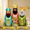 Spanish Three Kings Festival Balloon Orange Face White Face Brown Face King Balloon Candy Donut Balloon