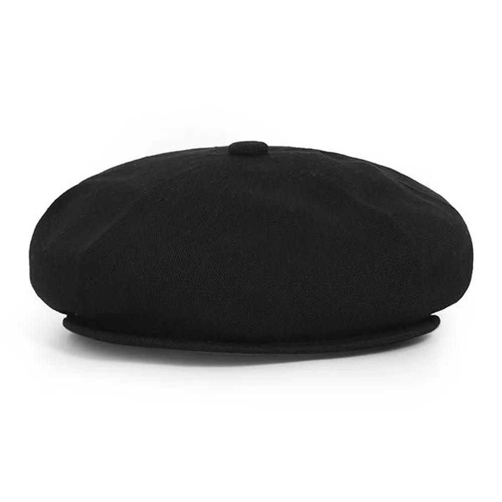 KANGOL K3217HT BLACK Bamboo Hawker Wool Newsboy Cap Octagonal Cap K3217HT BLACK (L)