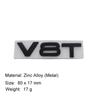 3D V8T V6T V6 V8 T for A1 A3 A5 A6 A4 A7 Q3 Q5 Q7 car Hood Fender trunk Rear Bonnet Nameplate Decal Emblem Badge Sticker